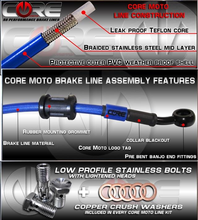COREMOTO カラーブレーキホース TL1000R