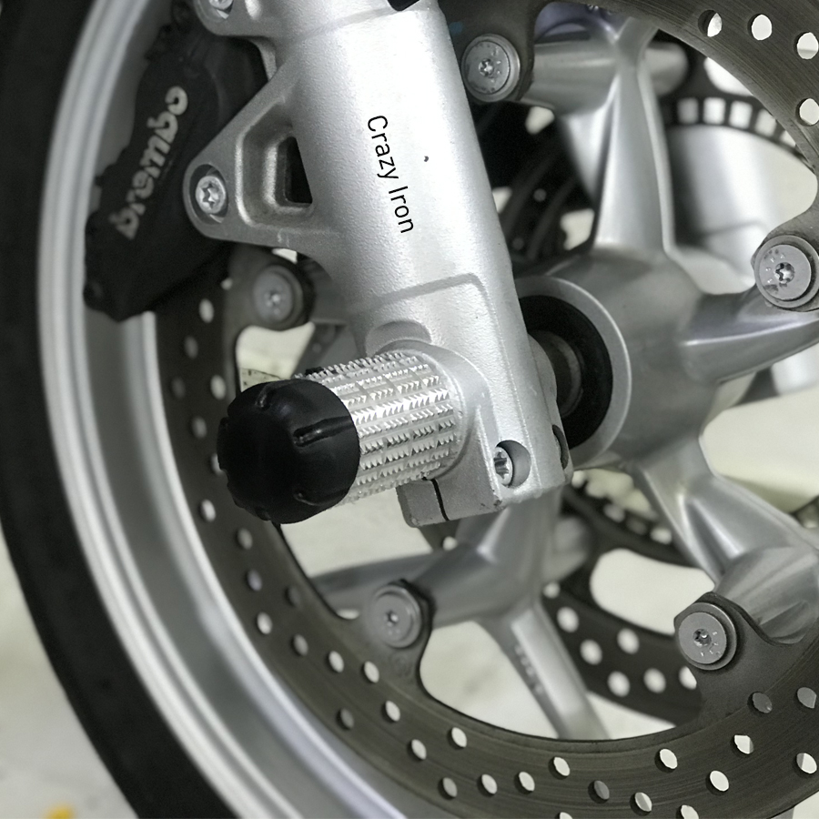 CRAZY IRON スタント用 フロントアクスルスライダー ZX-10R (11-20) NINJA H2 H2R (15-)