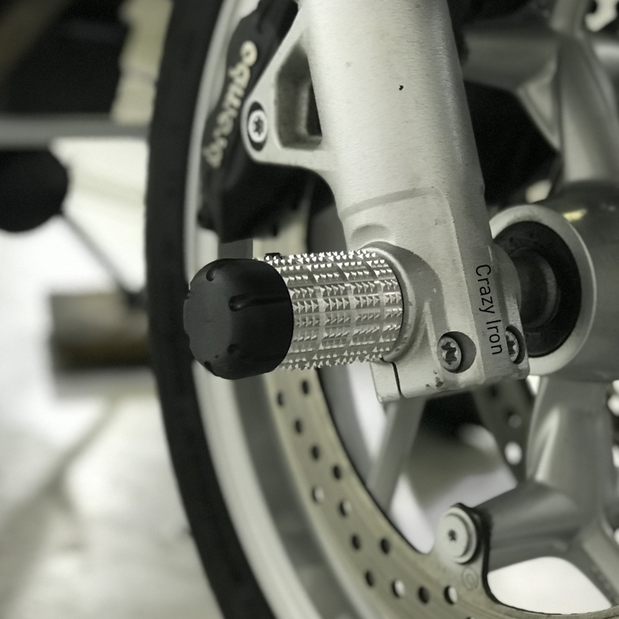 CRAZY IRON スタント用 フロントアクスルスライダー ZX-10R (11-20) NINJA H2 H2R (15-)