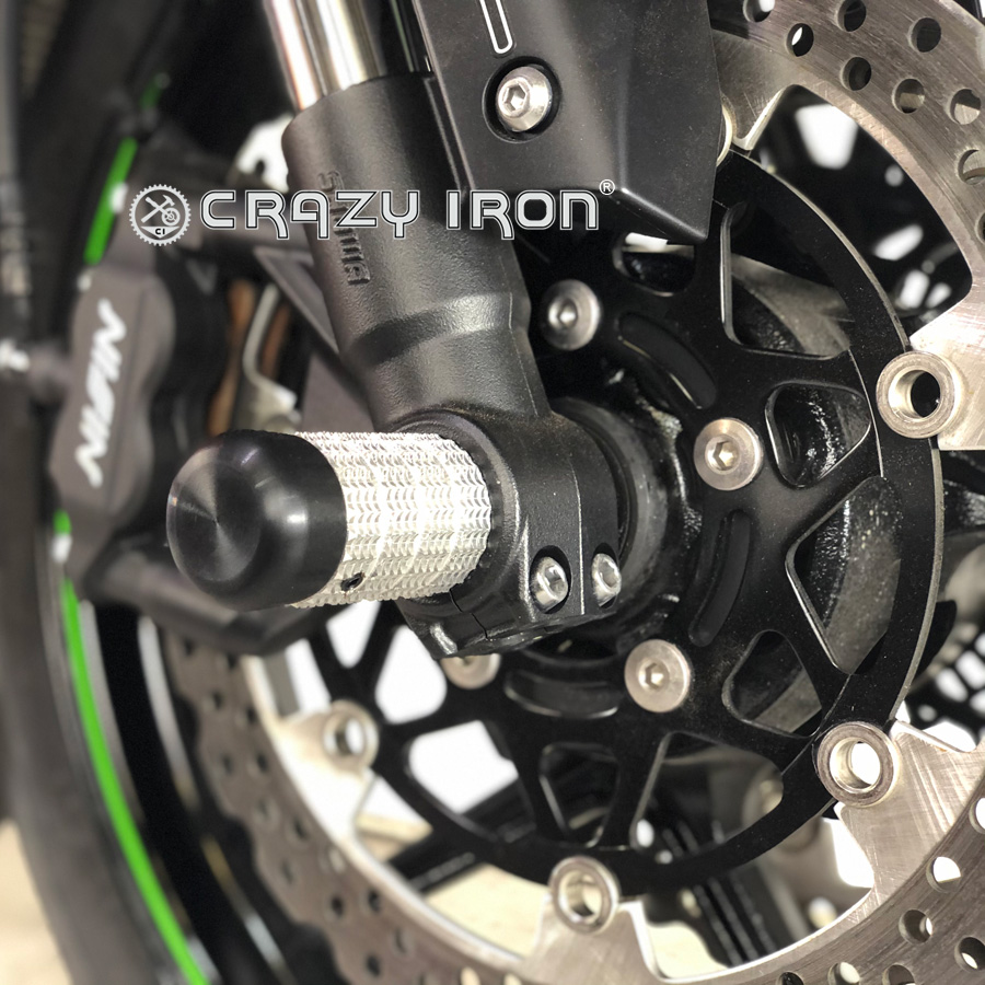 CRAZY IRON スタント用 フロントアクスルスライダー ZX-6R (09-19)