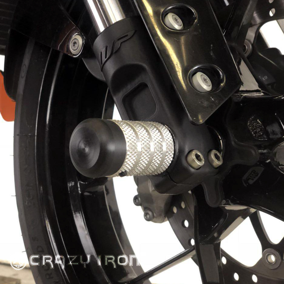 CRAZY IRON スタント用 フロントアクスルスライダー KTM DUKE 690 SMC 690