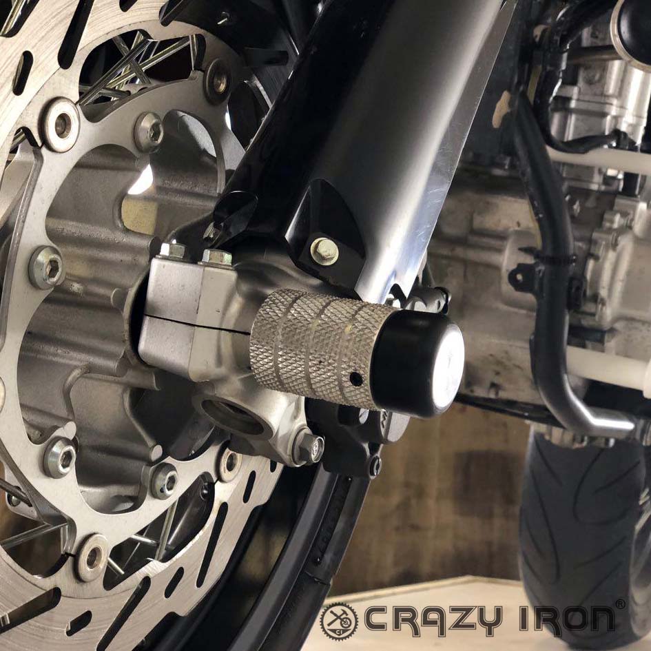 CRAZY IRON スタント用 フロントアクスルスライダー WR250 (08-17)