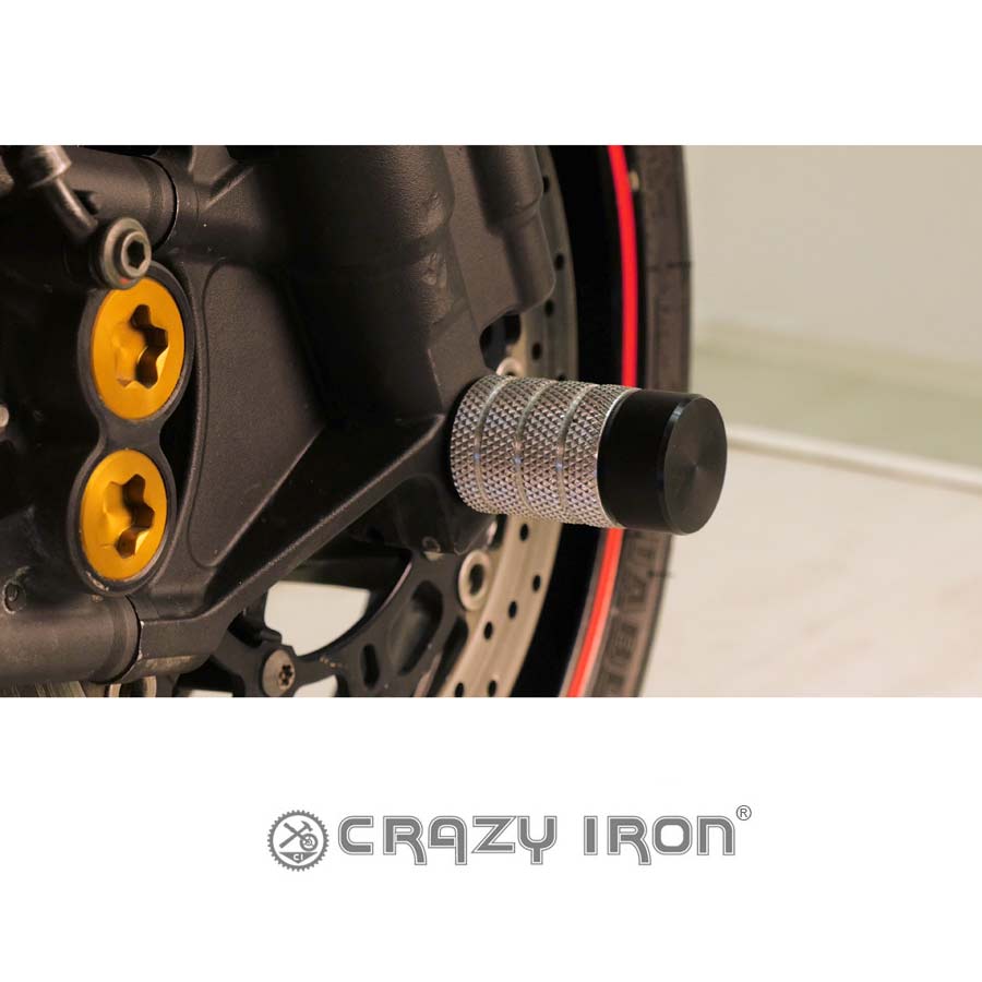 CRAZY IRON スタント用 フロントアクスルスライダー YZF-R6 (06-16)
